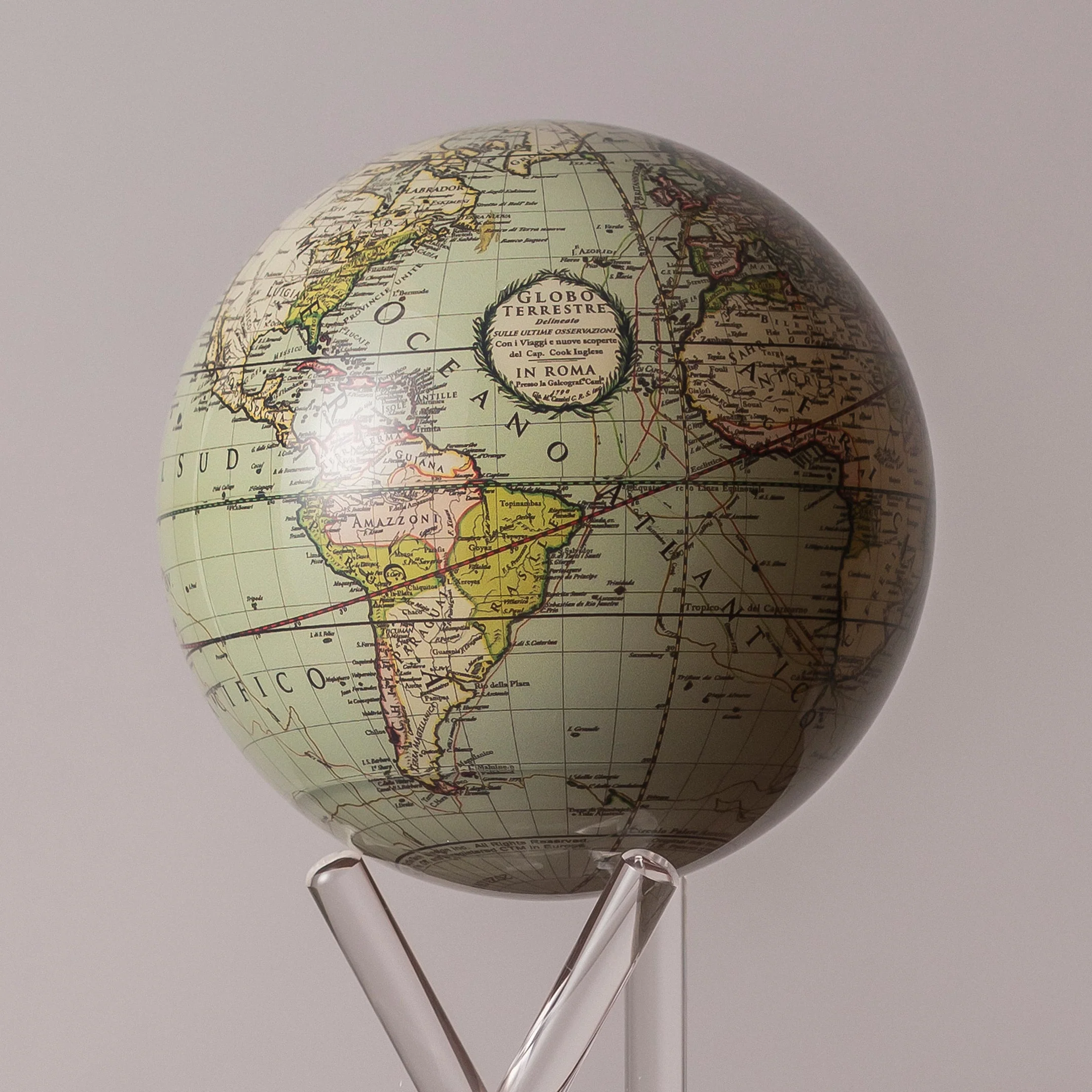 Antique Cassini Green Globe - Image 5