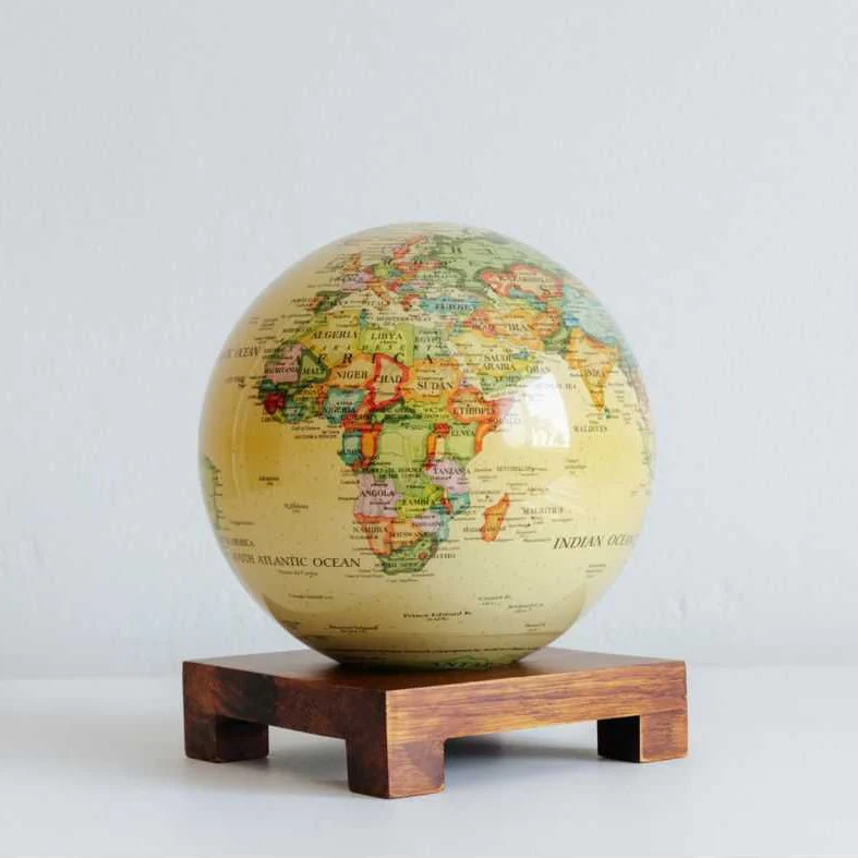 Antique Yellow Political Map Globe - Image 16