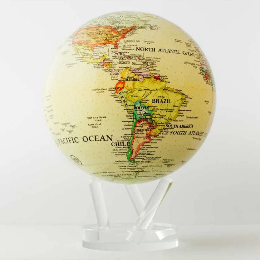 Antique Yellow Political Map Globe - Image 19