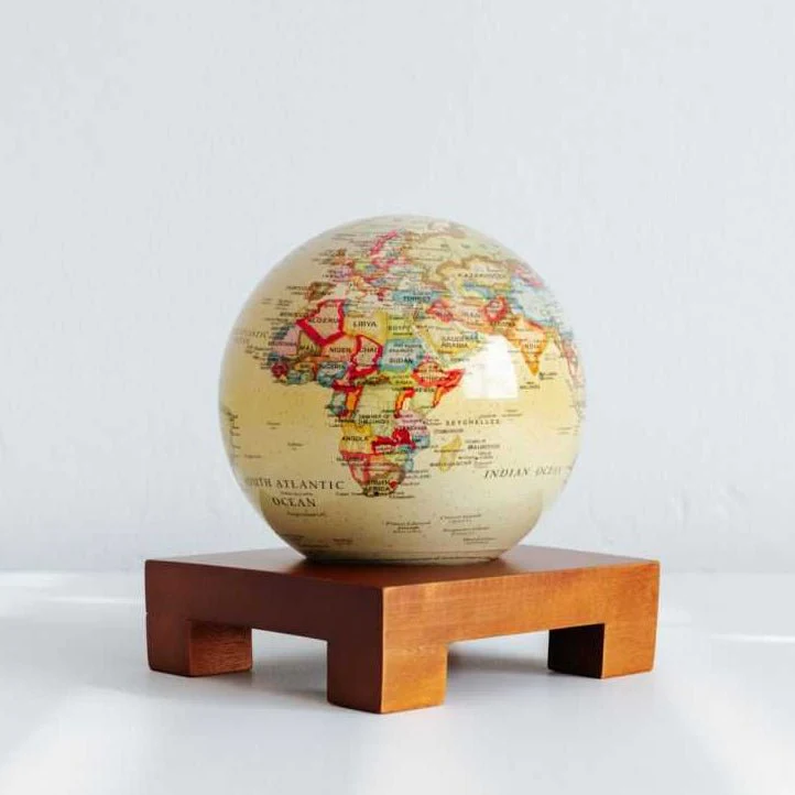 Antique Yellow Political Map Globe - Image 8