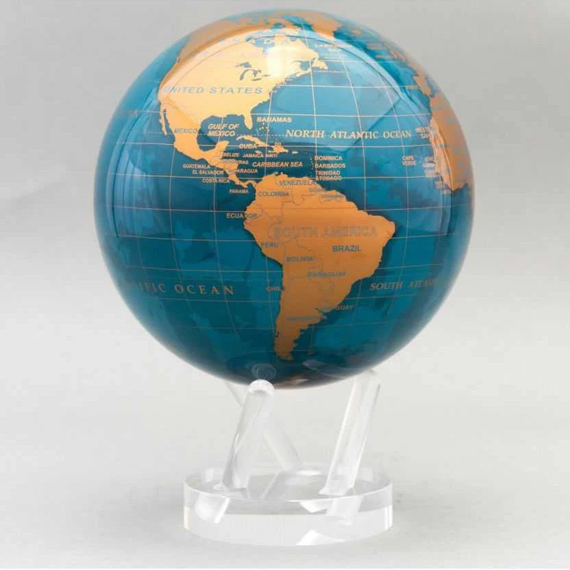 Cerulean Blue & Gold Globe - Image 10