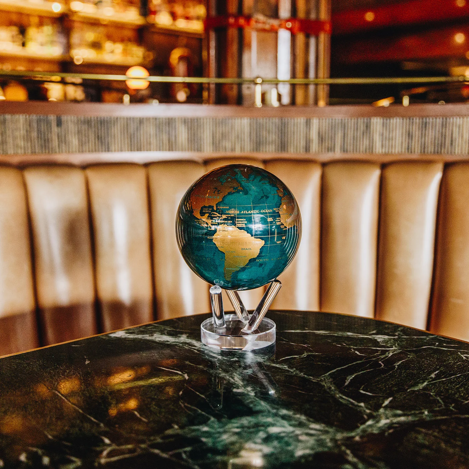 Cerulean Blue & Gold Globe - Image 4