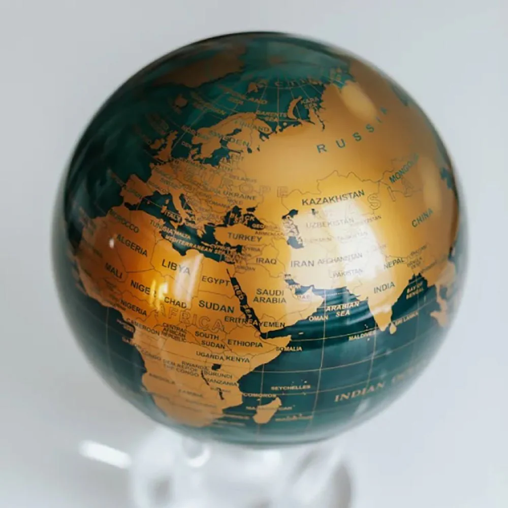 Emerald Green & Gold Globe - Image 3