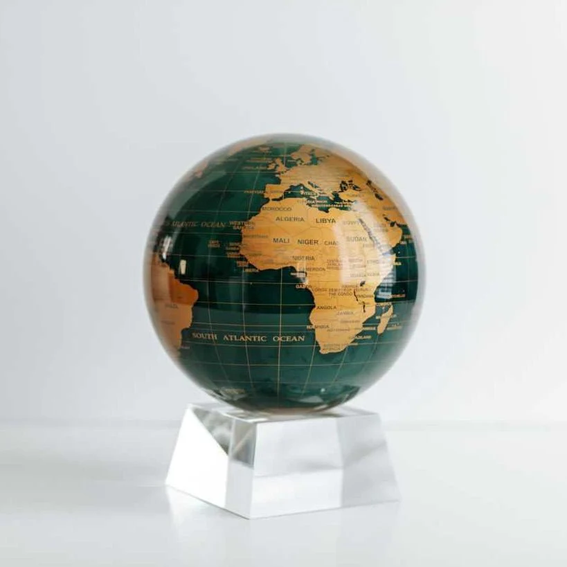 Emerald Green & Gold Globe - Image 9