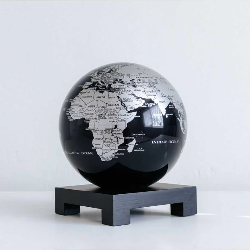 Jet Black & Silver Globe - Image 11