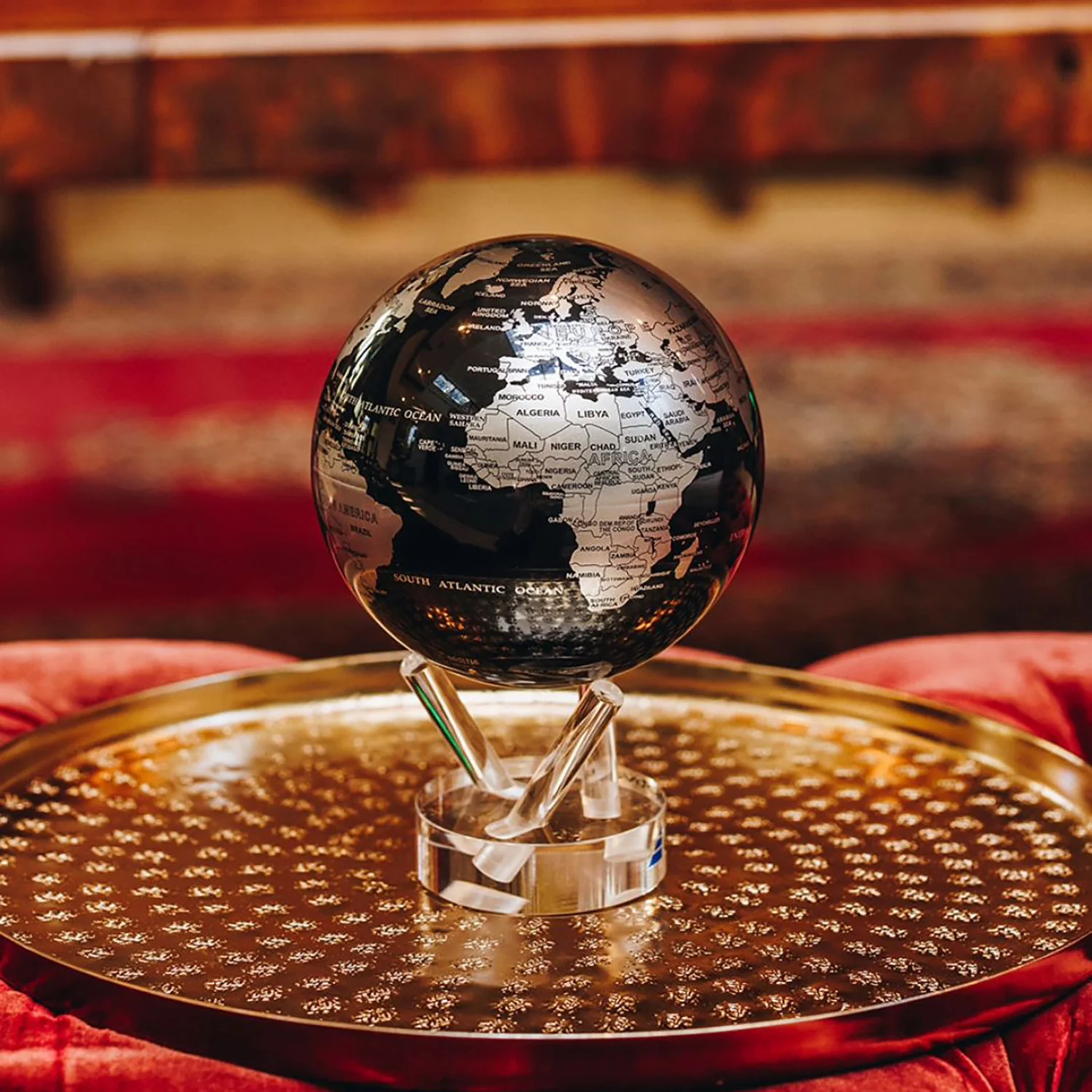 Jet Black & Silver Globe - Image 3