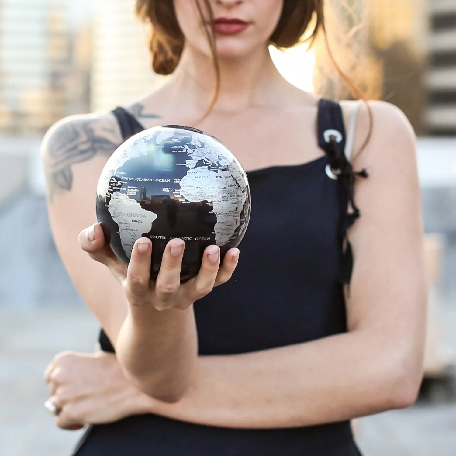 Jet Black & Silver Globe - Image 5