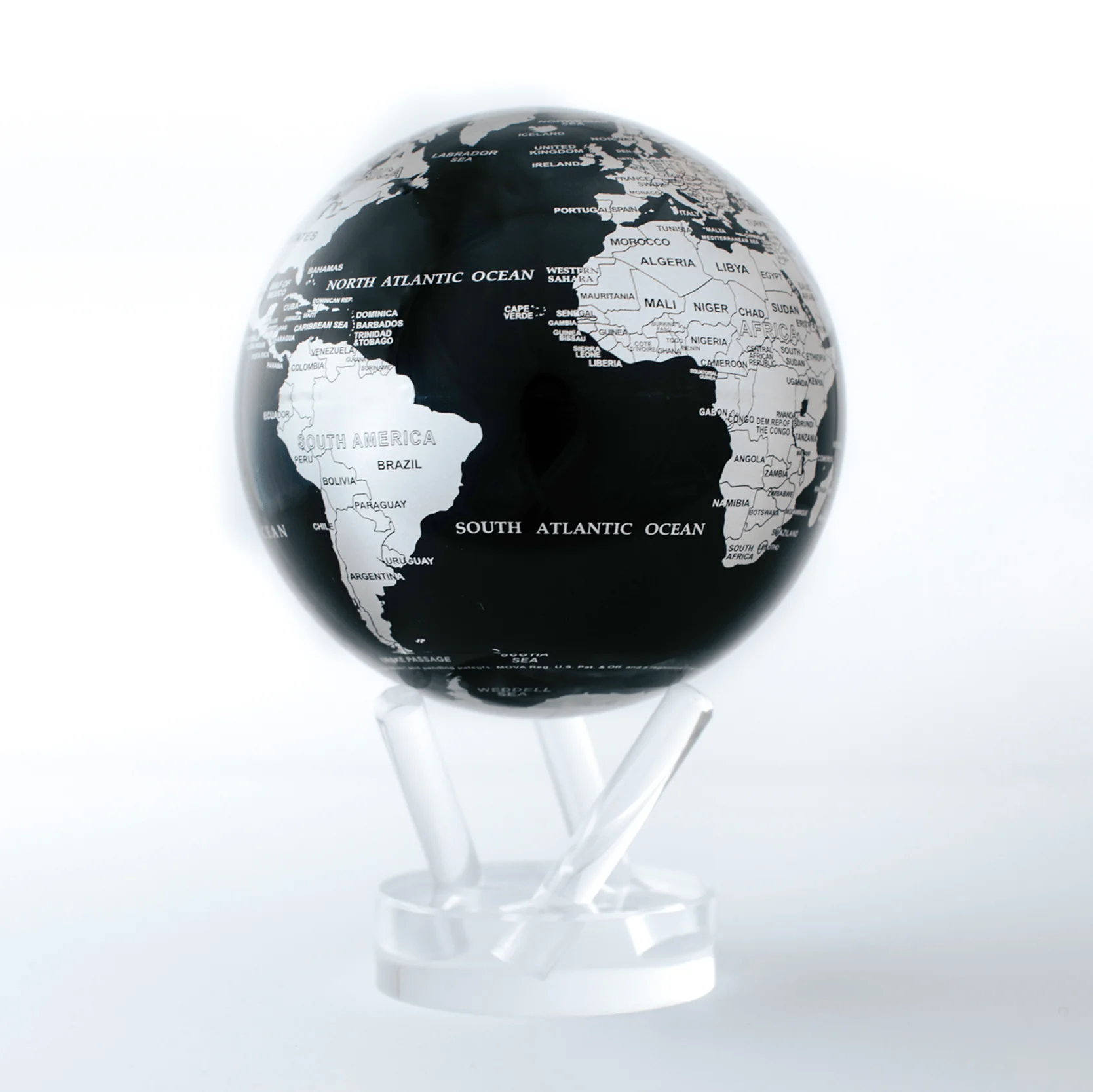 Jet Black & Silver Globe - Image 7