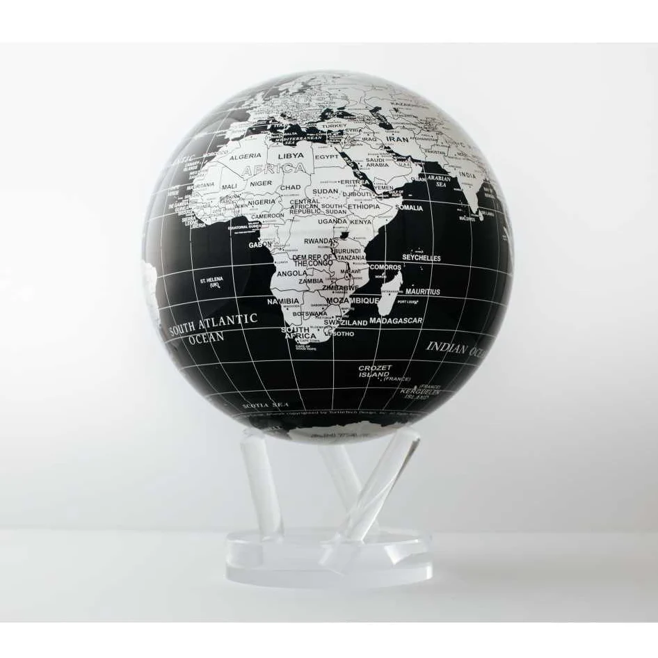 Jet Black & Silver Globe - Image 9