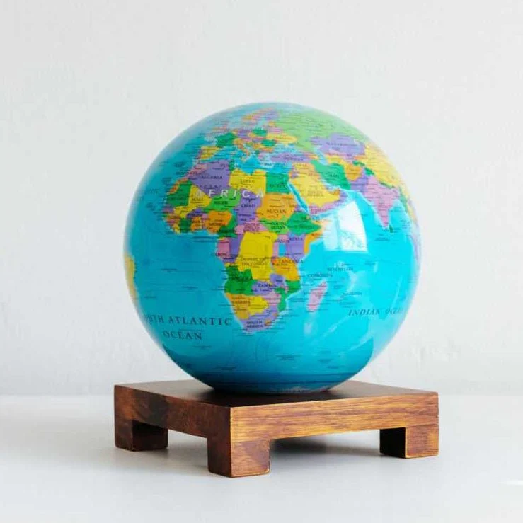 Ocean Blue Political Map Globe - Image 13