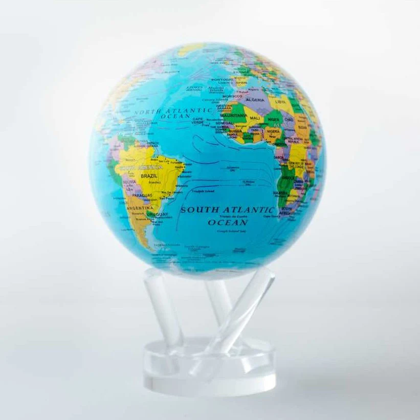 Ocean Blue Political Map Globe - Image 6