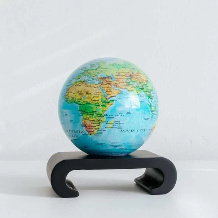 Ocean Blue Relief Map Globe - Image 10
