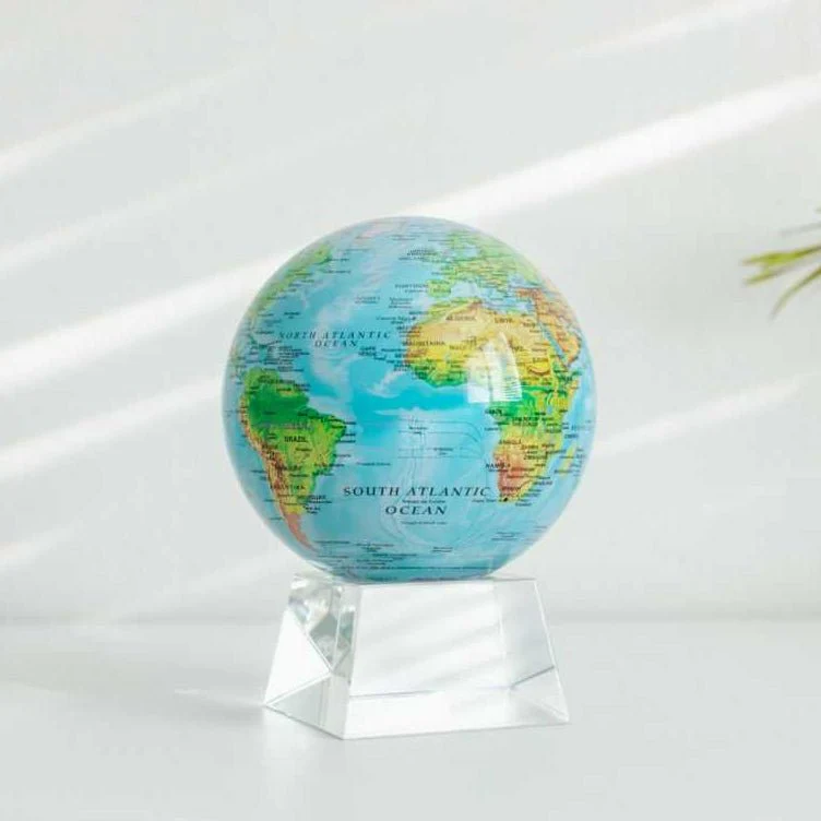 Ocean Blue Relief Map Globe - Image 11
