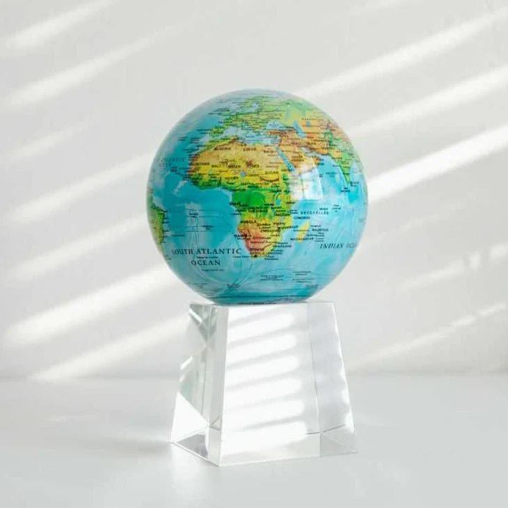 Ocean Blue Relief Map Globe - Image 12