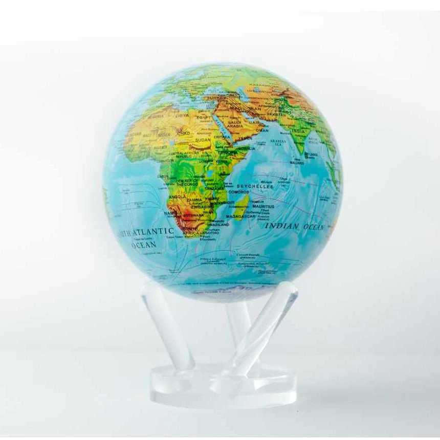 Ocean Blue Relief Map Globe - Image 13