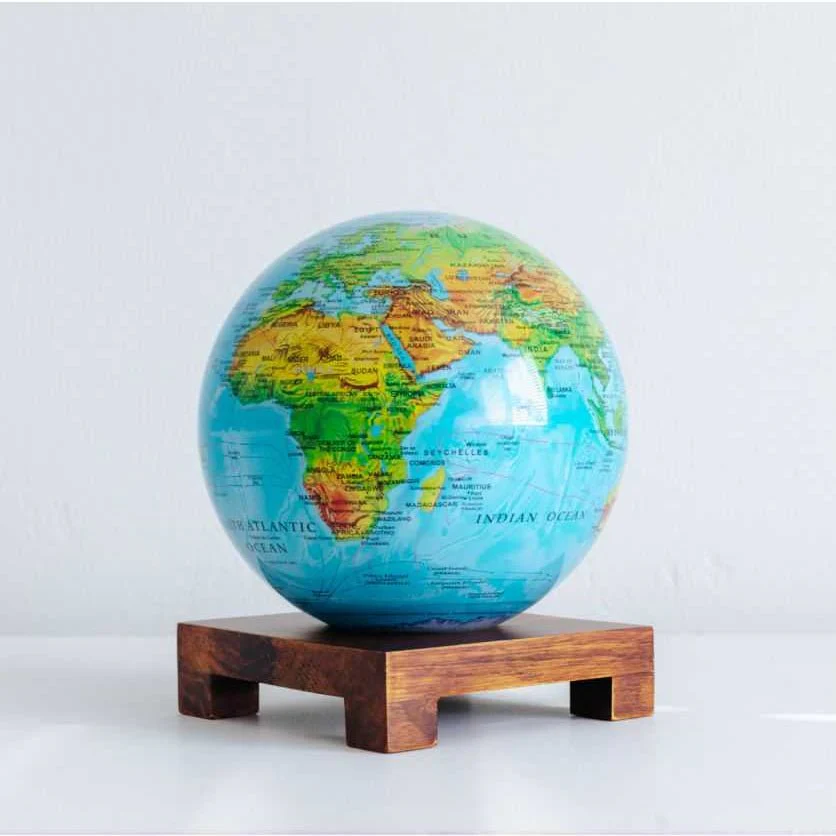 Ocean Blue Relief Map Globe - Image 14