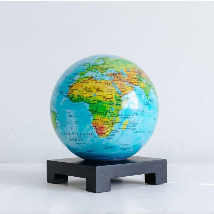 Ocean Blue Relief Map Globe - Image 15