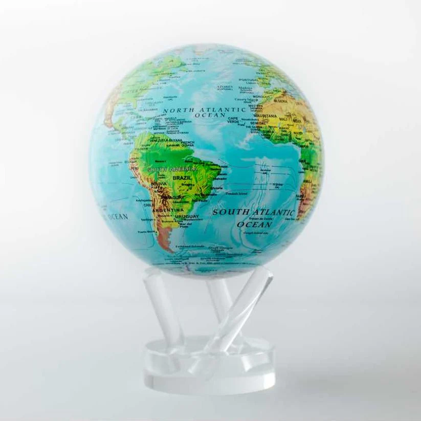 Ocean Blue Relief Map Globe - Image 6