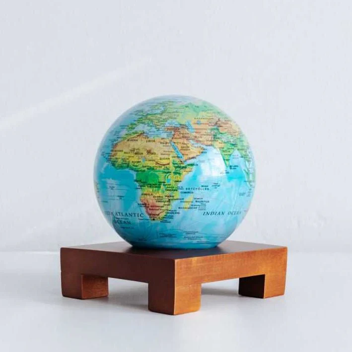 Ocean Blue Relief Map Globe - Image 7