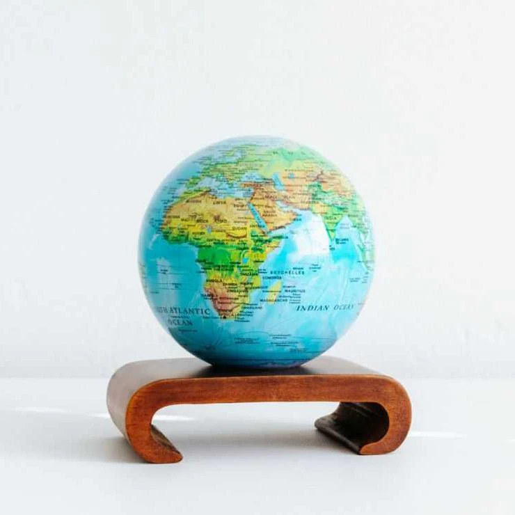 Ocean Blue Relief Map Globe - Image 9