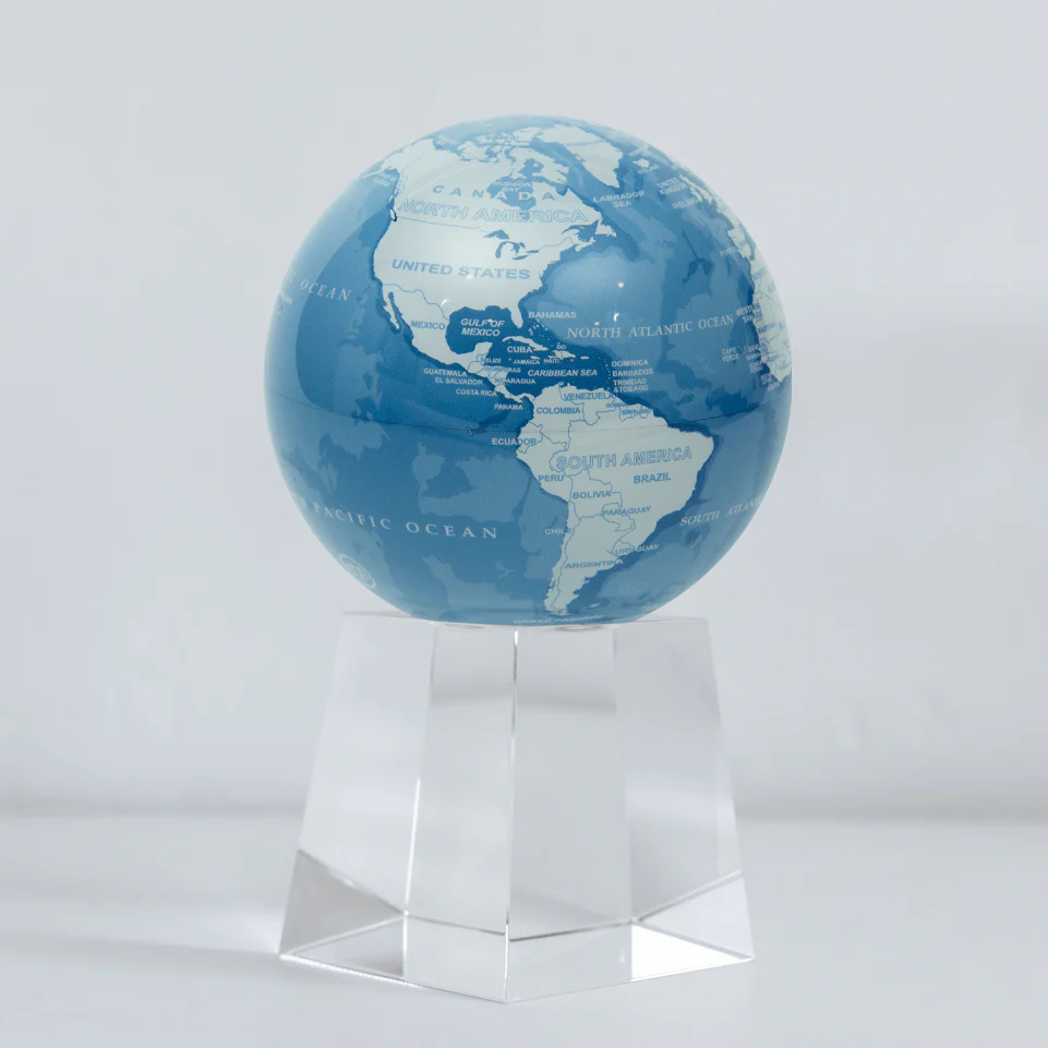 Sky Blue and White Globe - Image 11